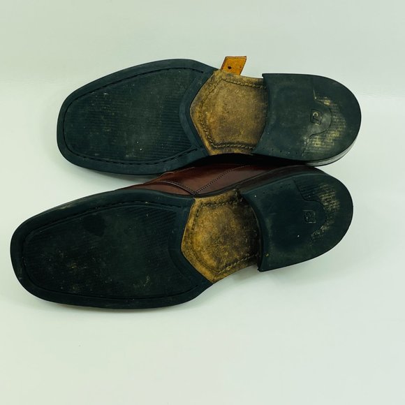 Johnston & Murphy Brown Buckle Leather Loafers Italian Men’s 11.5 M